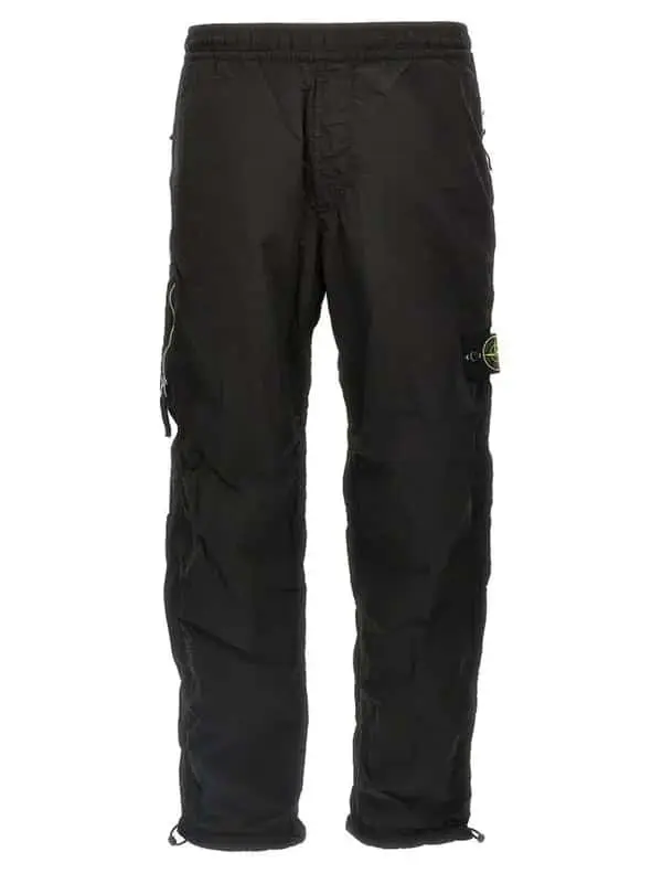 Stone Island logo patch trousers black (Copy)