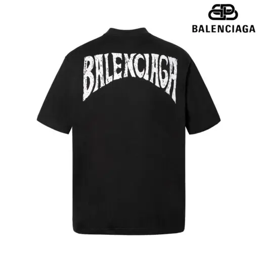 Balenciaga Short Sleeve Oversized T Shirt Black - Imagen 2
