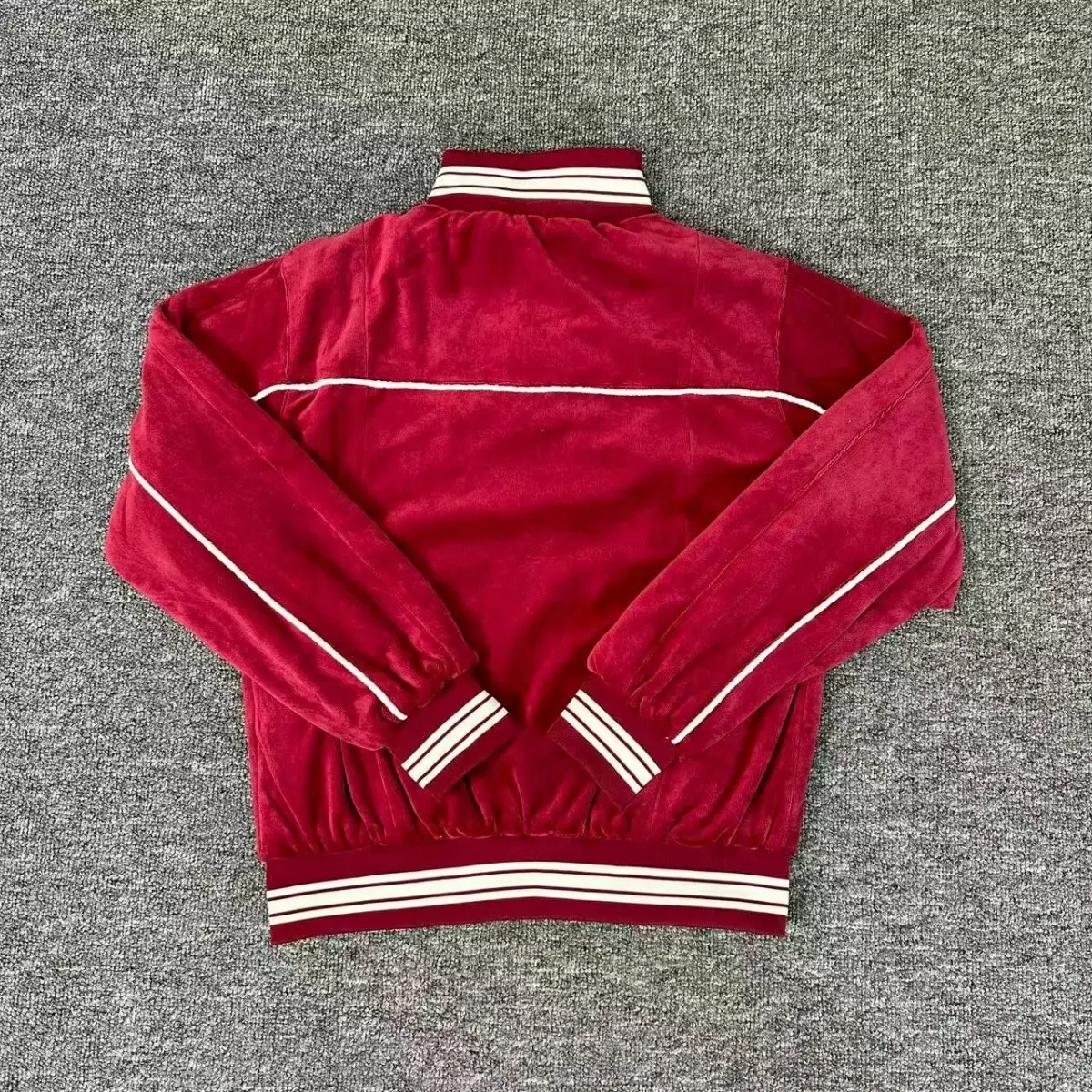 Corteiz CRTZ VVS Uptown Velour Track Jacket Red - Imagen 2