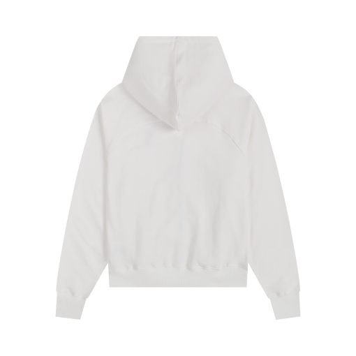 AMI Paris Zipped Hoodie White Cotton - Imagen 2