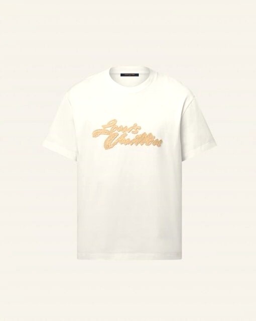 LV Embroidered Short-Sleeved T-Shirt White