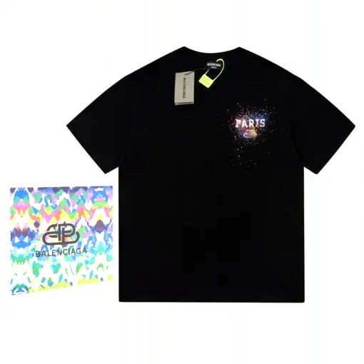 Balenciaga Paris Light T-Shirt Black