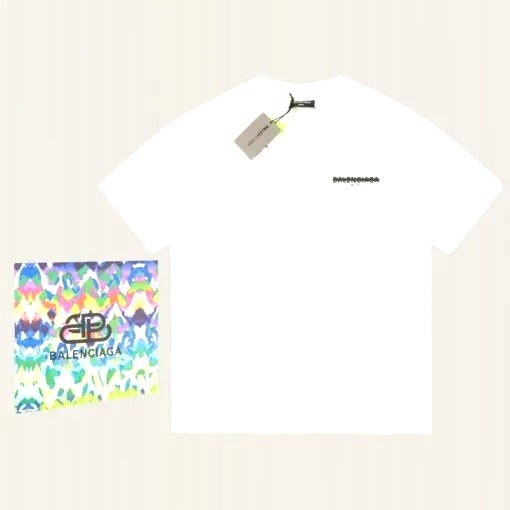 Balenciaga Over Line Logo T-Shirt White