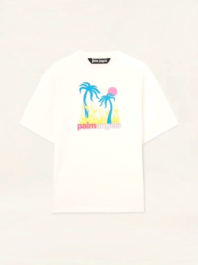 Palm Angels Burning Oasi T-shirt WHITE