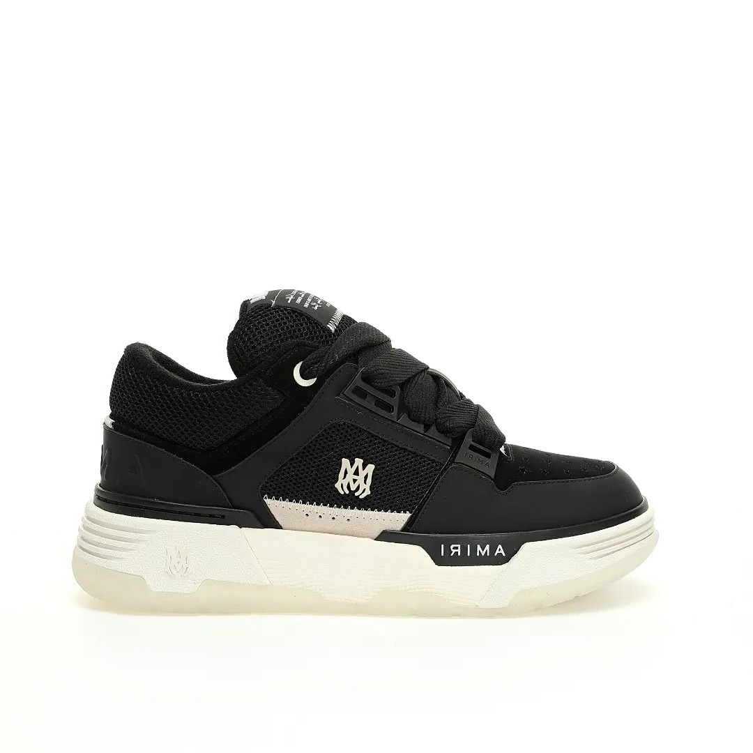 Amiri MA-1 Low-Top Sneakers Black – Luxury Oversized Leather & Mesh Skate Shoes