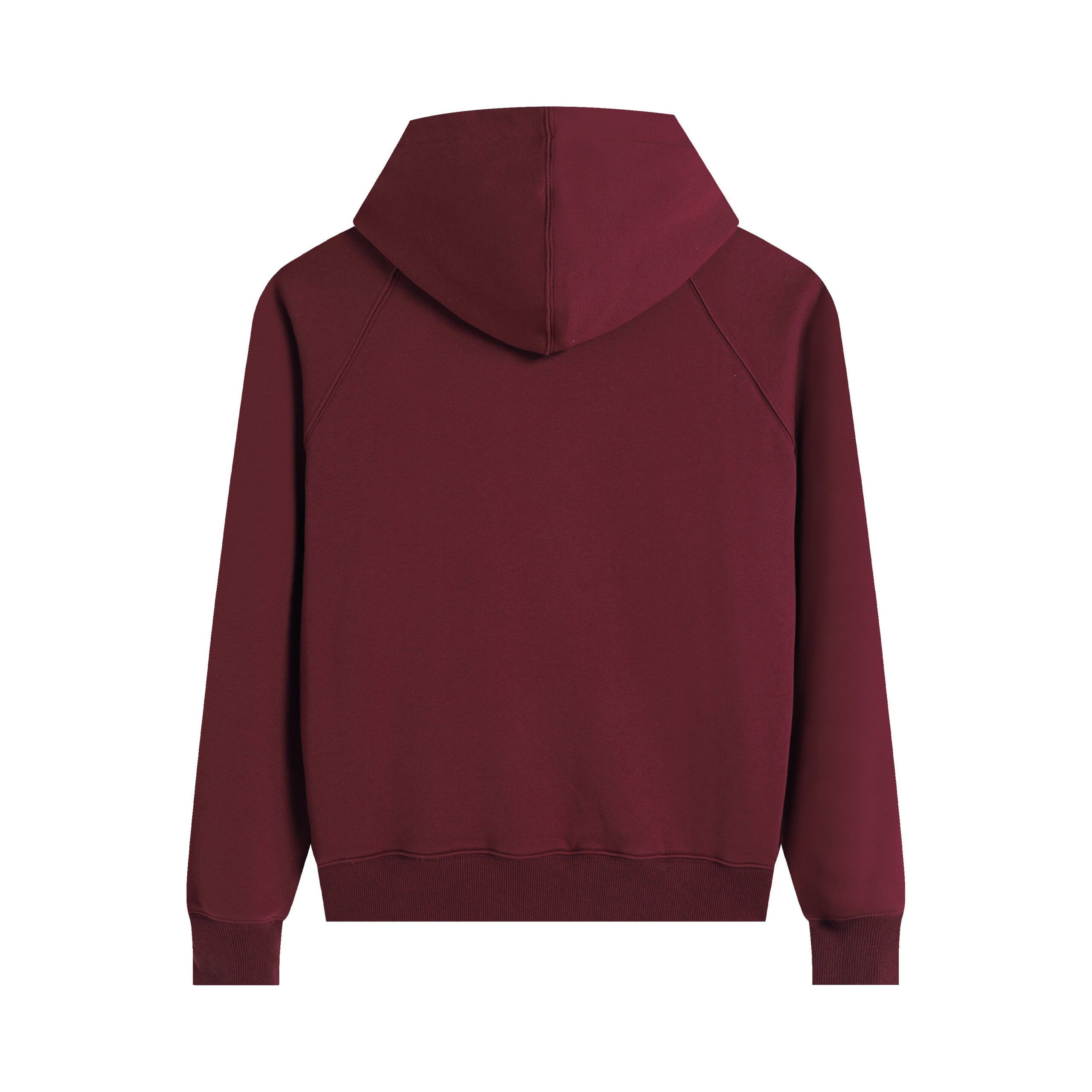 Ami Paris Ami De Coeur Zip-Up Hoodie Maroon - Imagen 2