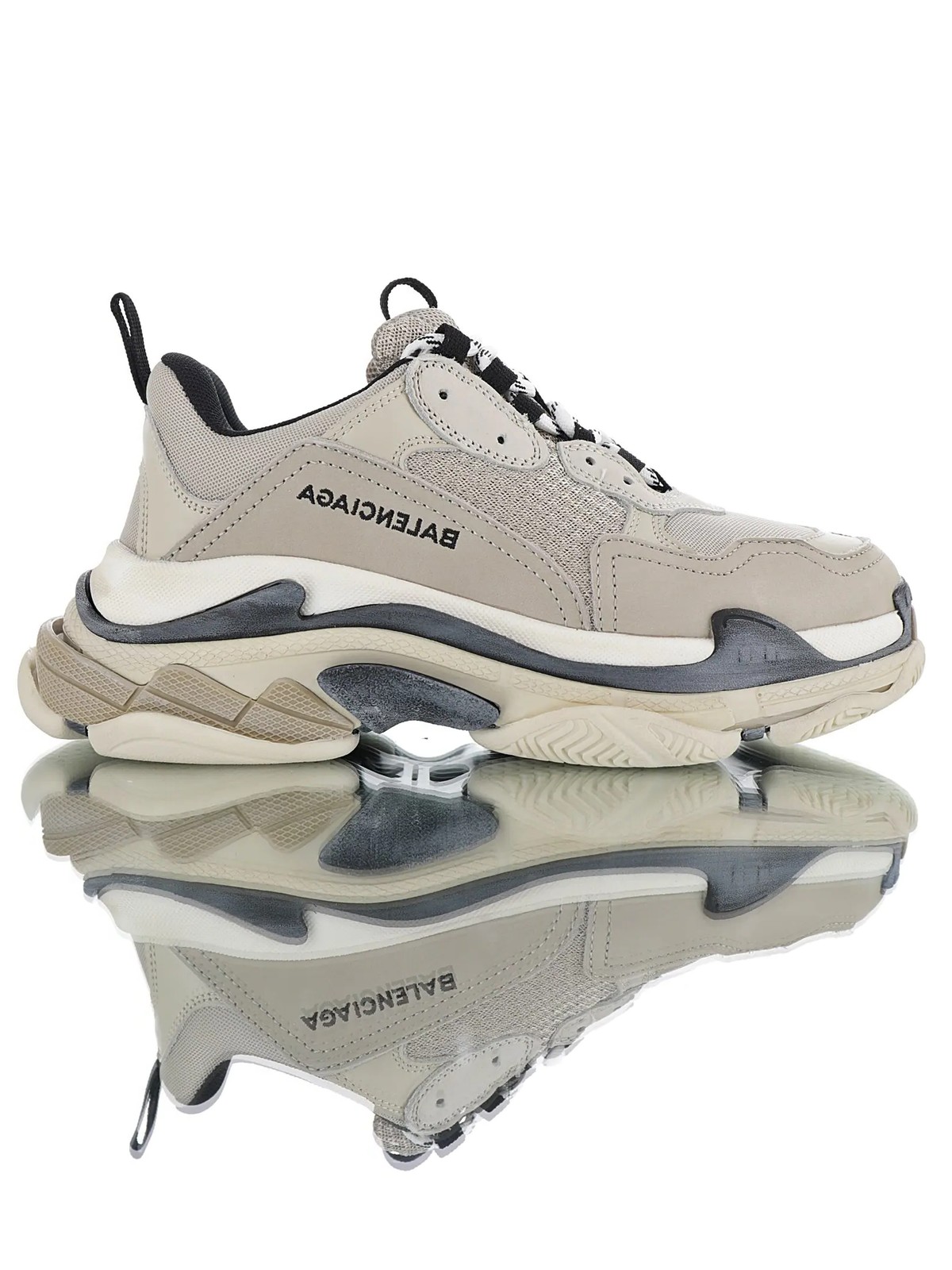 Balenciaga Triple S Malla de Piedra – Iconic Oversized Multi-Material Sneakers