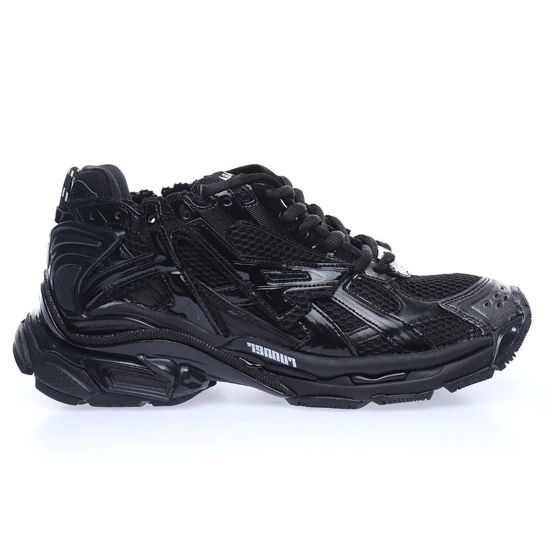 BALENCIAGA Runner Sneaker Black – Iconic Distressed Mesh & Nylon Luxury Runner