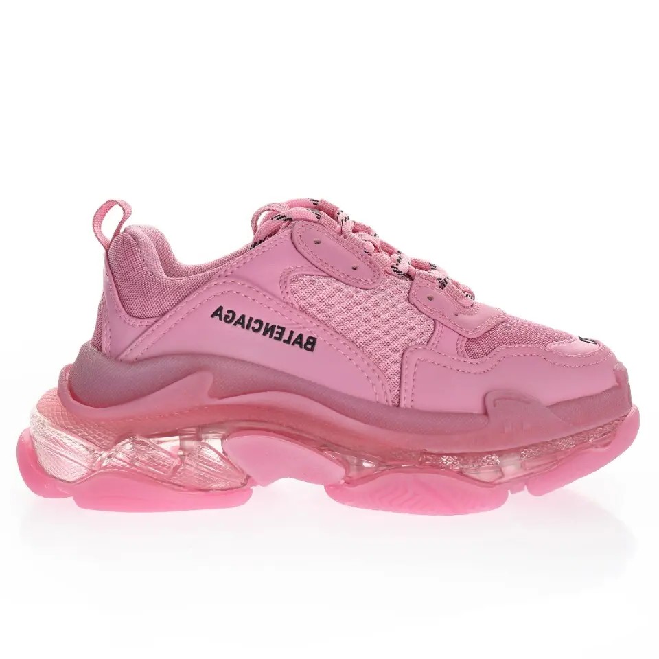 Balenciaga Triple S Pink – Iconic Oversized Multi-Material Clean Sole Sneakers