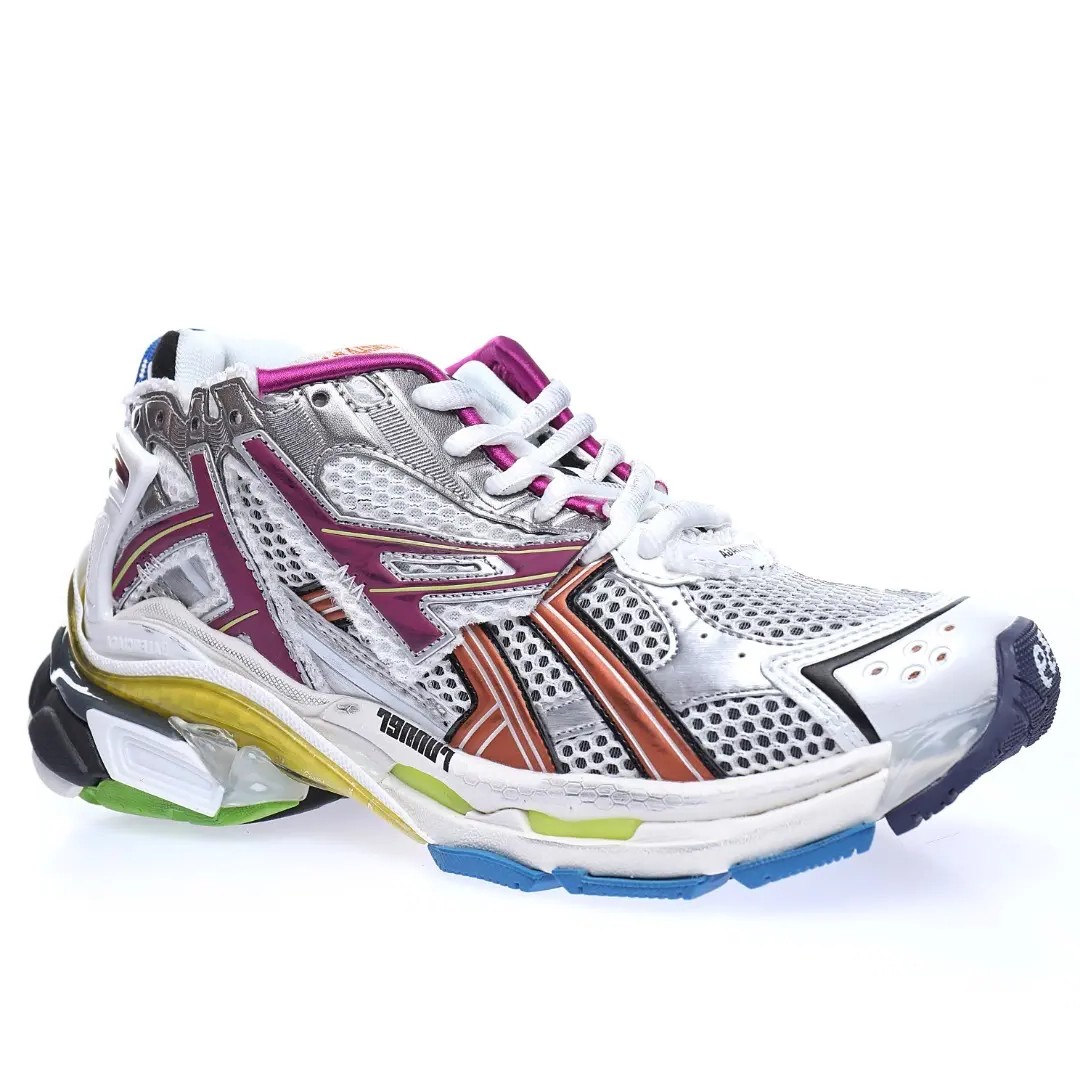 BALENCIAGA Runner Sneaker Multicolor – Iconic 90s Retro Technical Mesh Luxury Sneakers - Imagen 3