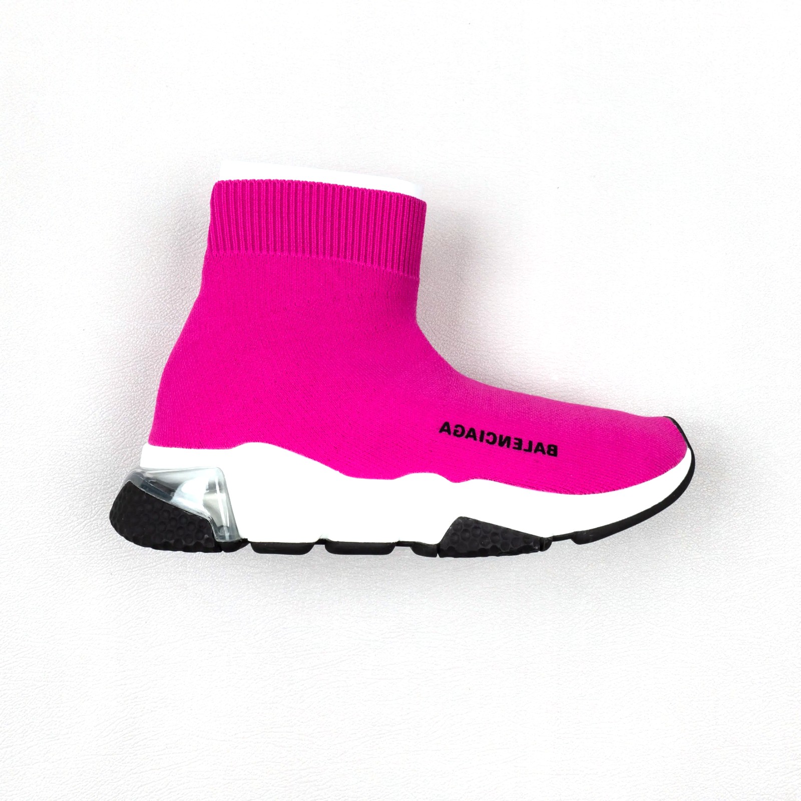 Balenciaga Speed knit Mid Fuchsia White