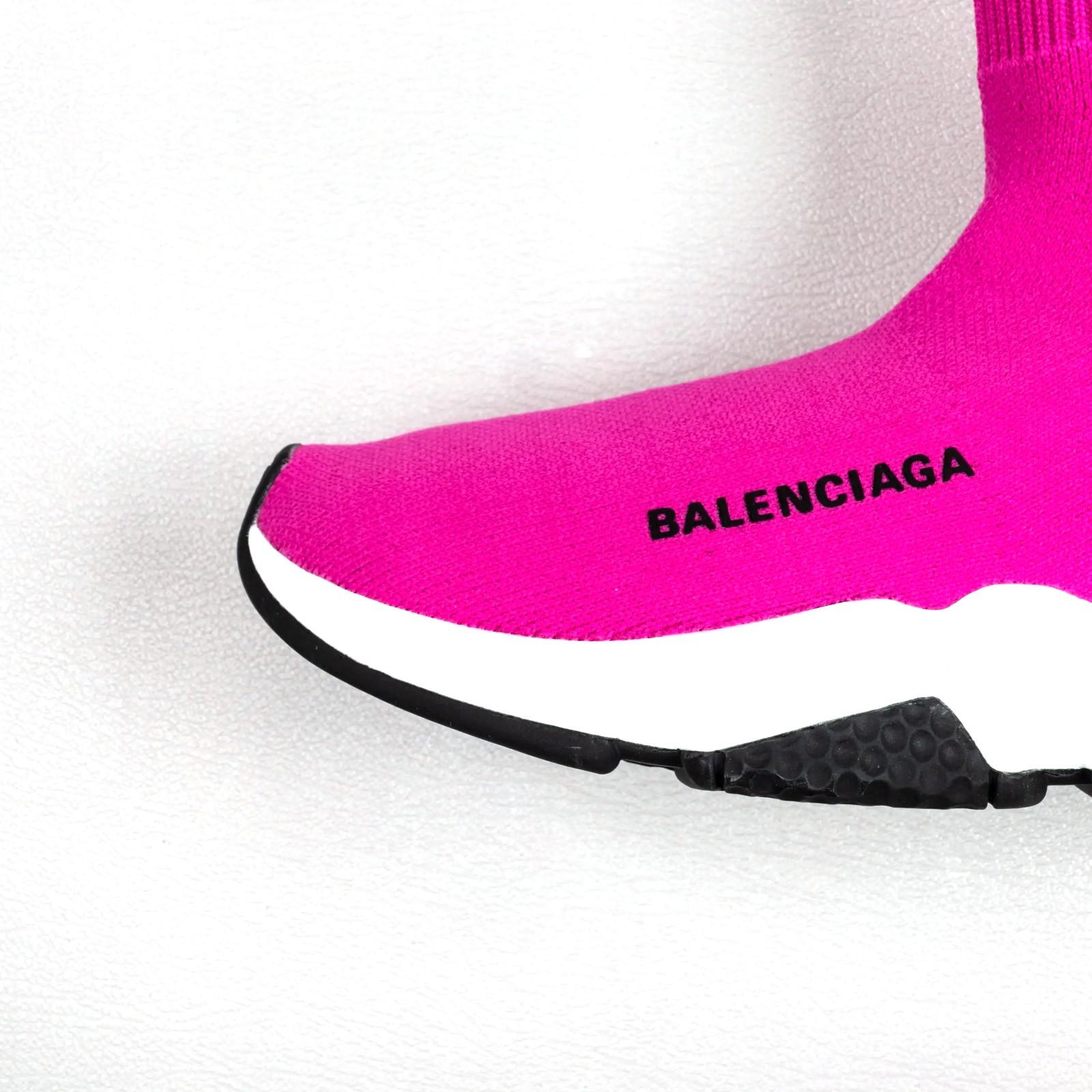 Balenciaga Speed knit Mid Fuchsia White - Imagen 5