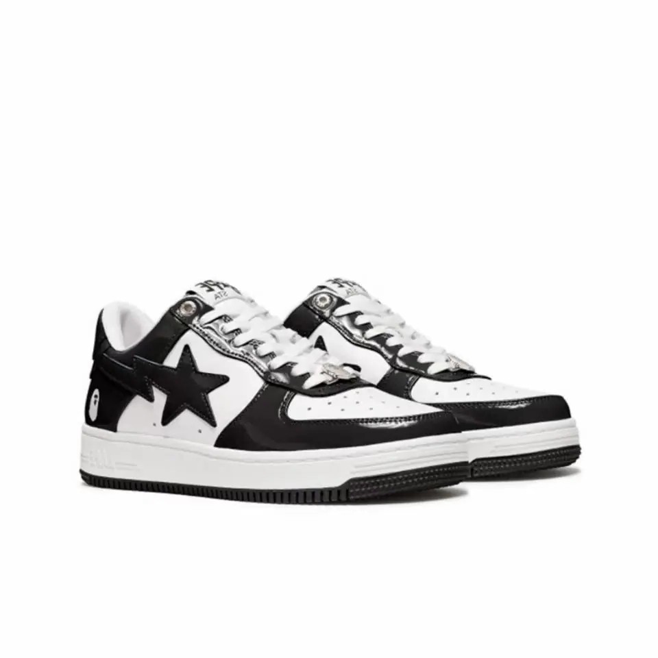 Nike BAPE STA Black – Iconic Patent Leather Streetwear BAPE Sneakers - Imagen 2