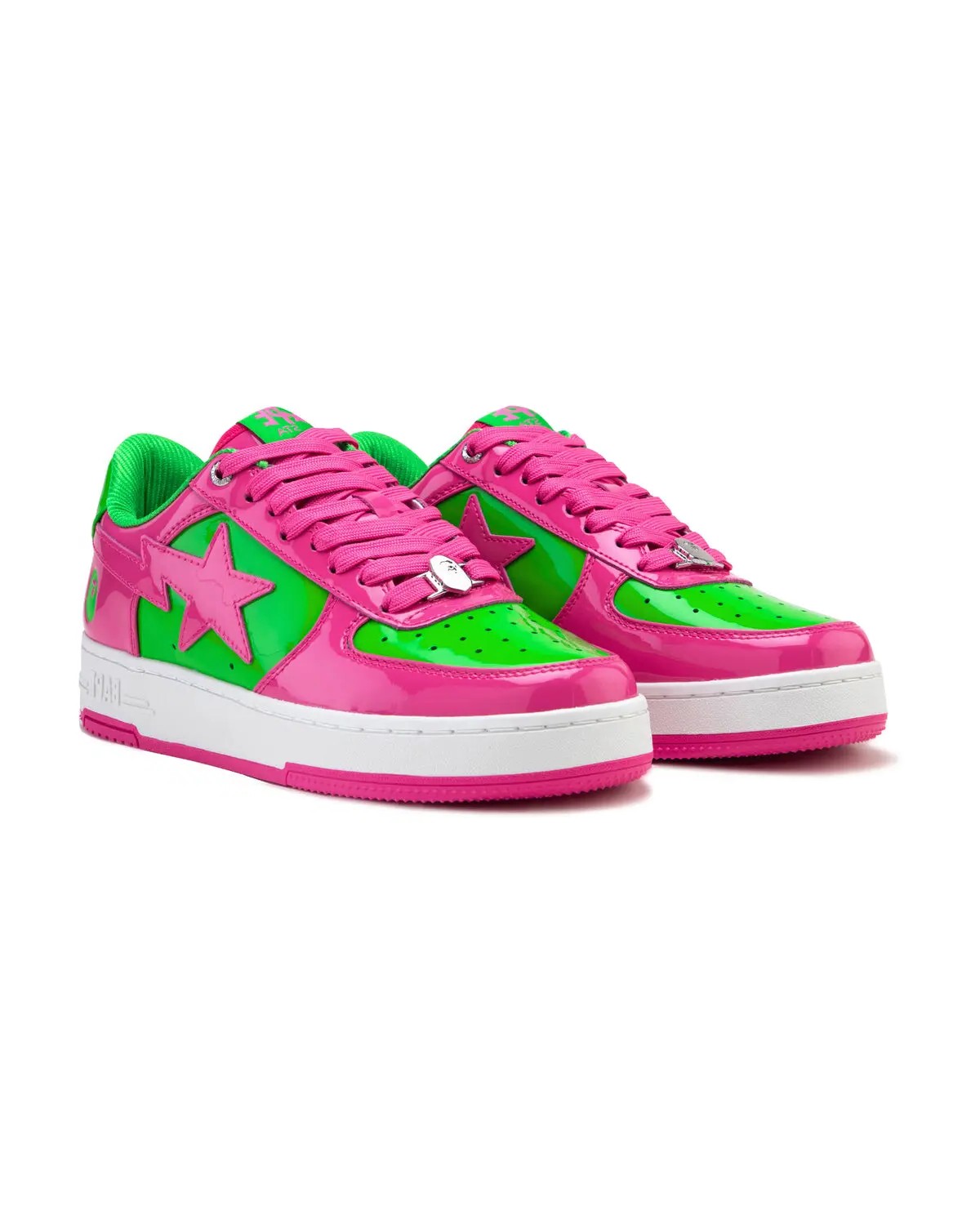 A BATHING APE Women Low Sneakers BAPE STA #1 Pink - Imagen 2