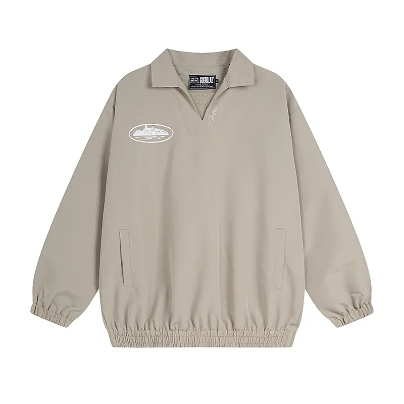 Corteiz Guerillaz Drilltop Tonal Jacket Grey
