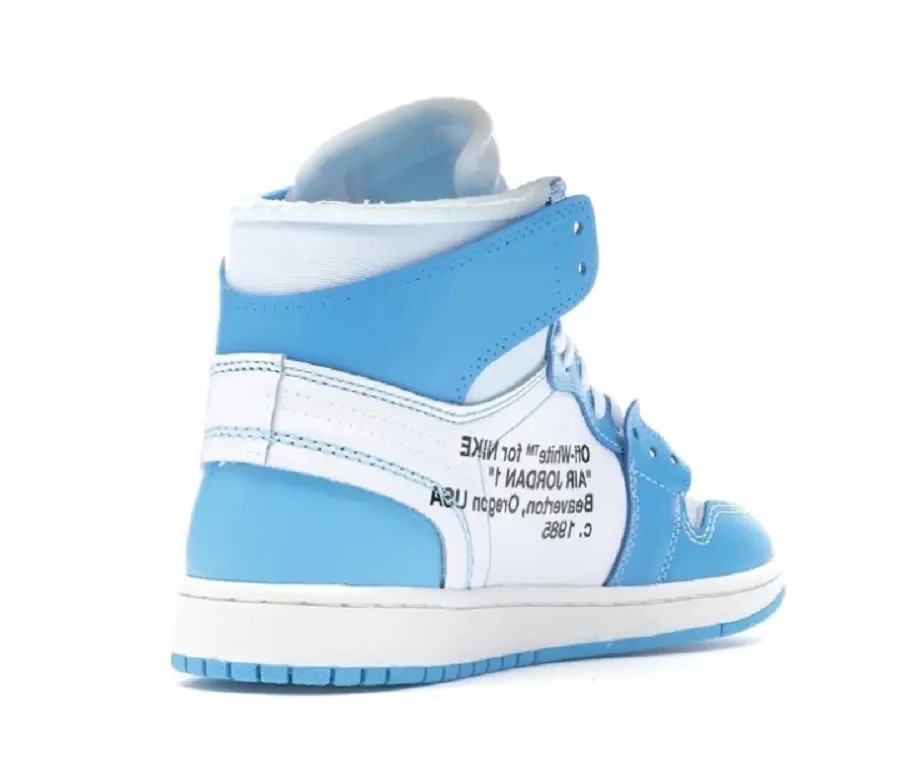 NIKE JORDAN 1 OFF WHITE RETRO BLUE - Imagen 4