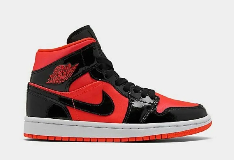NIKE AIR JORDAN 1 MID BRIGHT CRIMSON