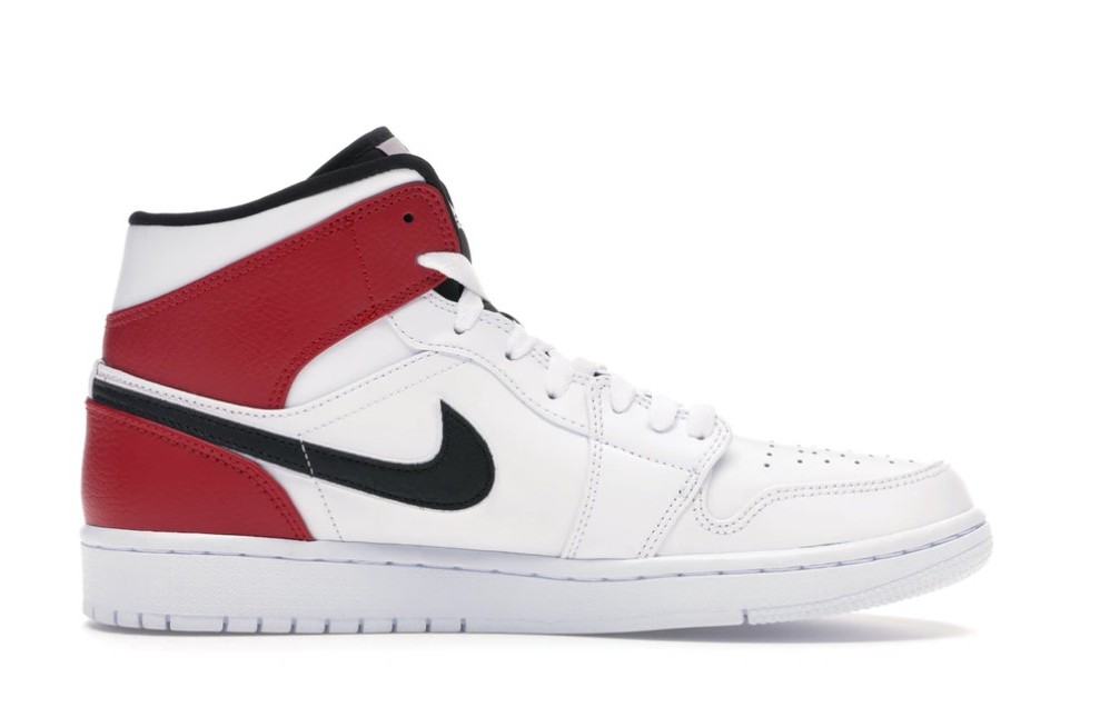 NIKE AIR JORDAN 1 MID WHITE RED - Imagen 2