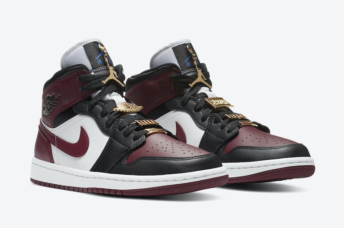 Nike Air Jordan 1 Mid SE Black Dark Beetroot - Imagen 2
