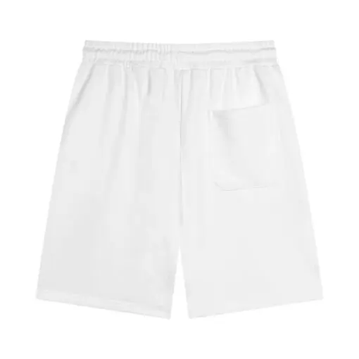 Balenciaga Logo Print Cotton Shorts White - Imagen 2