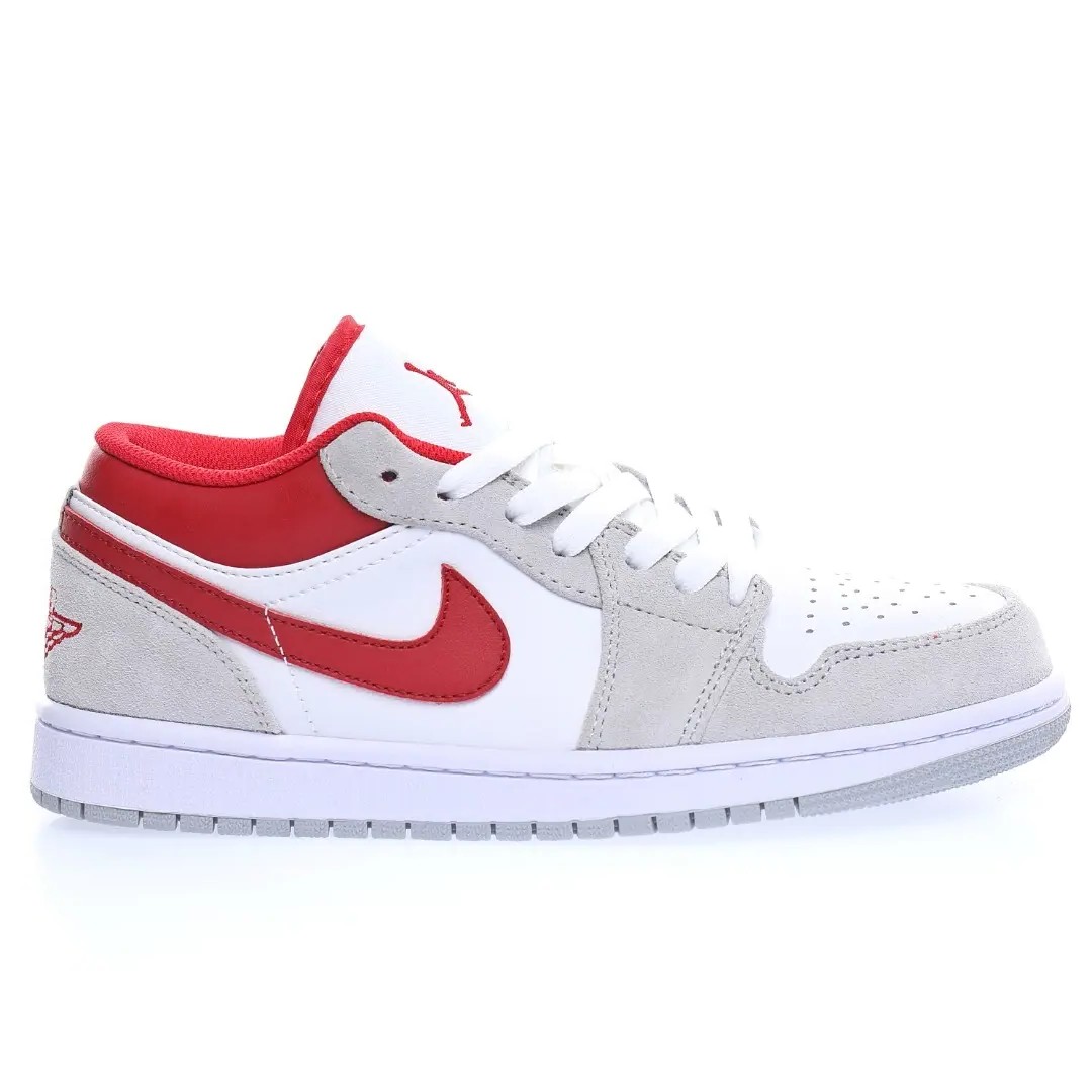 Nike Wmns Air Jordan 1 Low “Light Smoke Grey Gym Red”