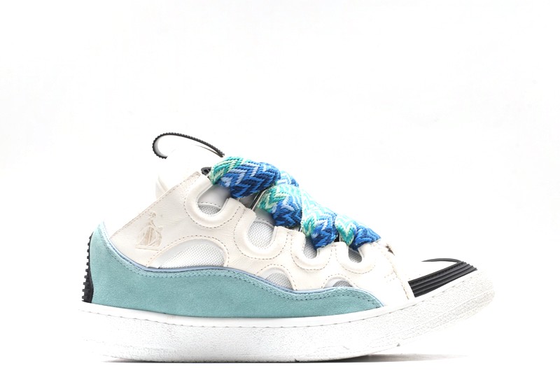 Lanvin Curb Sneakers White, Sky Blue, Black