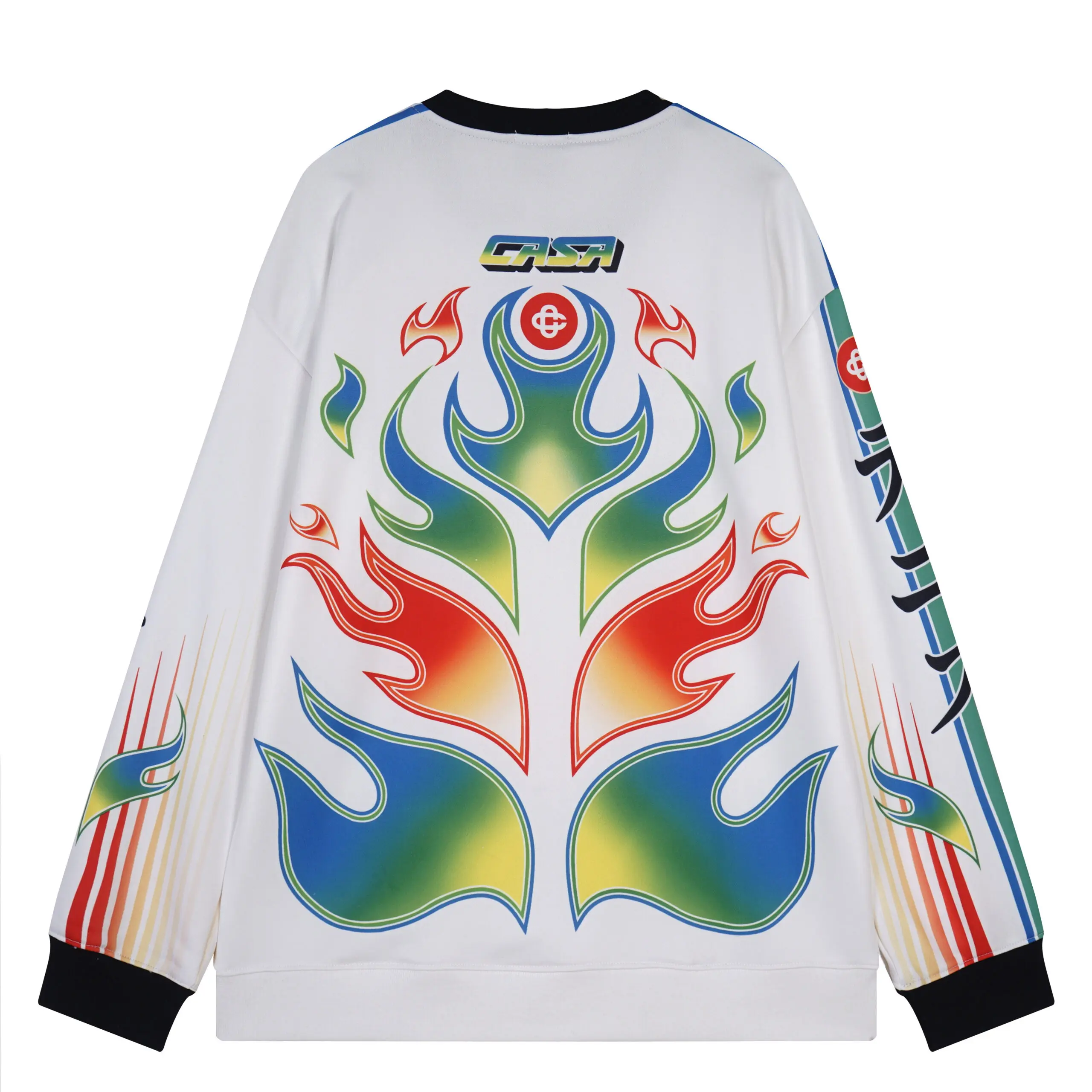 Casablanca Blazing Monogram Sweatshirt White - Imagen 2