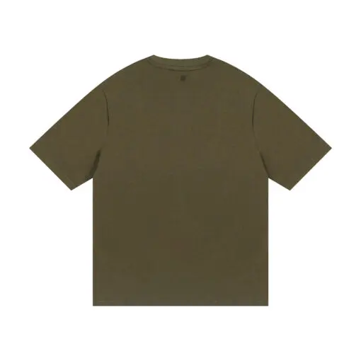 AMI Paris Cropped T-Shirt Olive Green - Imagen 2