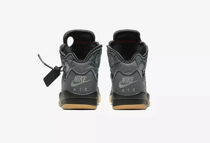 NIKE Air Jordan 5 Retro Off-White Black - Imagen 4