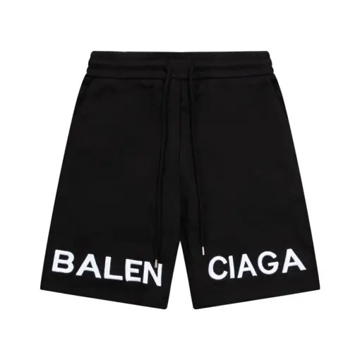 Balenciaga Big White Logo Short Black