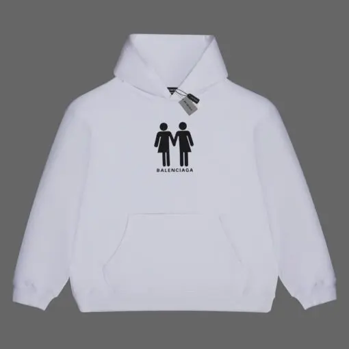 Balenciaga People Icon Hoodie White
