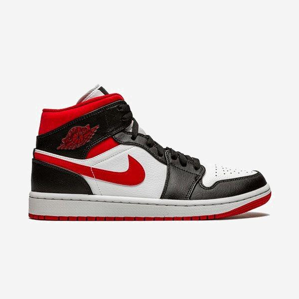 Air Jordan 1 Mid Black Fire Red - Imagen 2