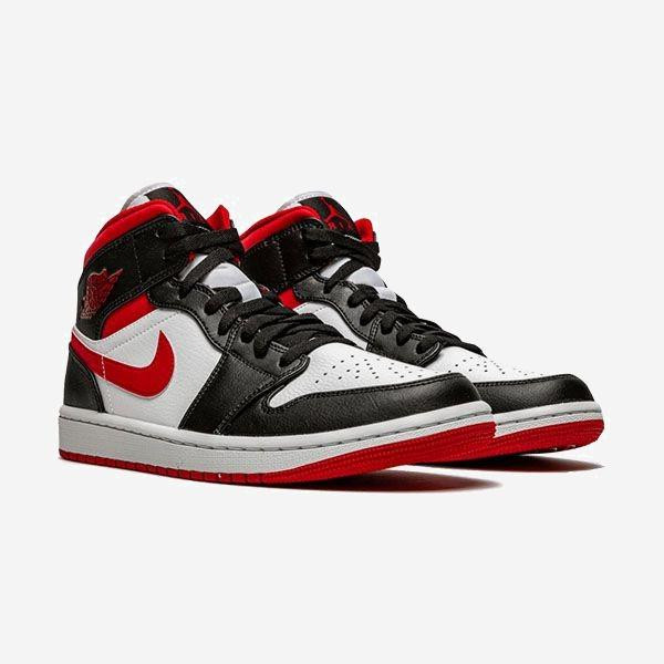 Air Jordan 1 Mid Black Fire Red - Imagen 3