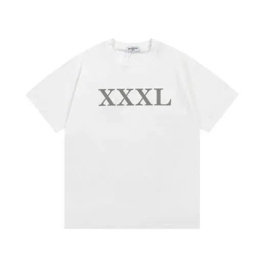 Balenciaga XXXL Logo-Embroidered Cotton T-Shirts White & Black - Imagen 2
