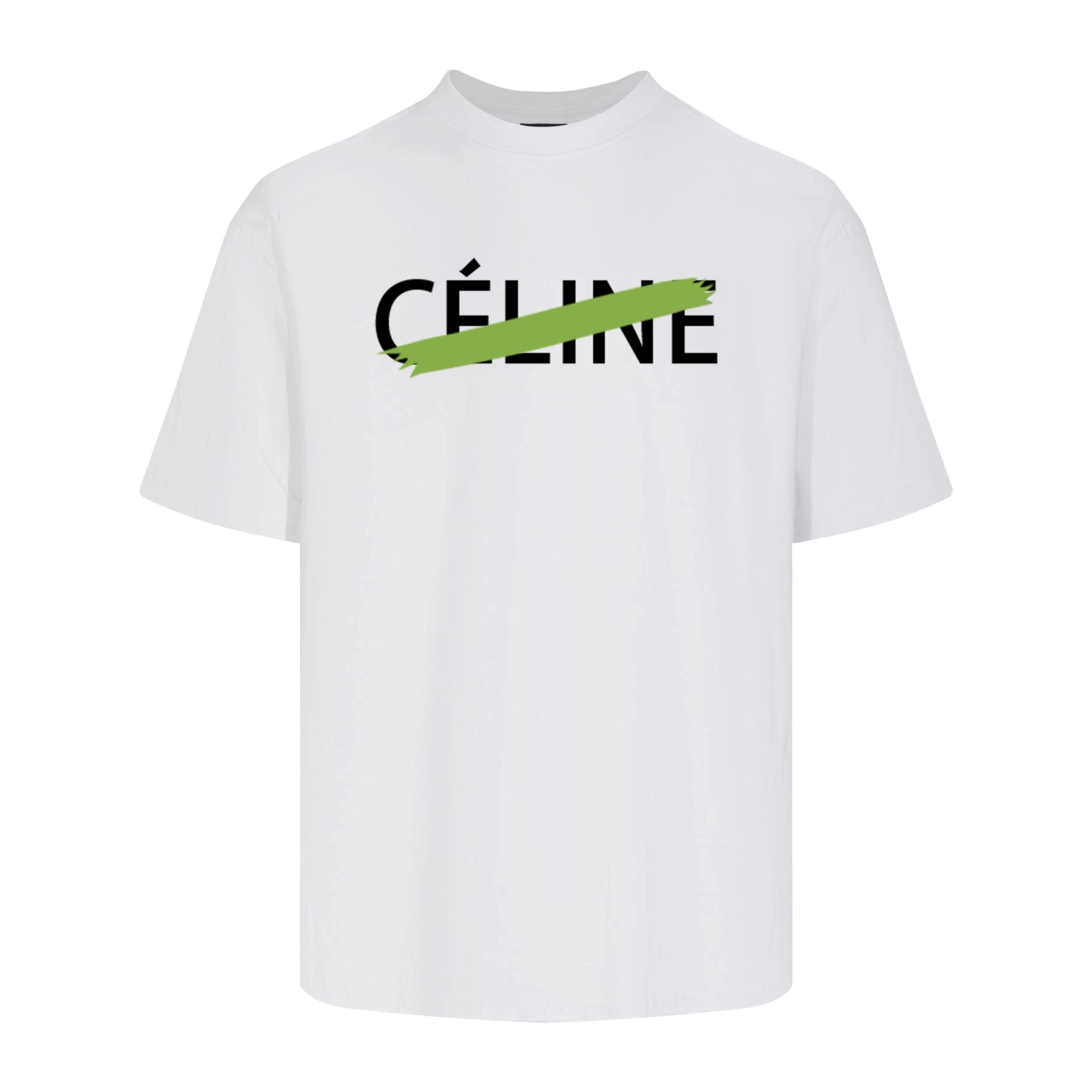 Celine Loose T-shirt Cotton Jersey Chalk