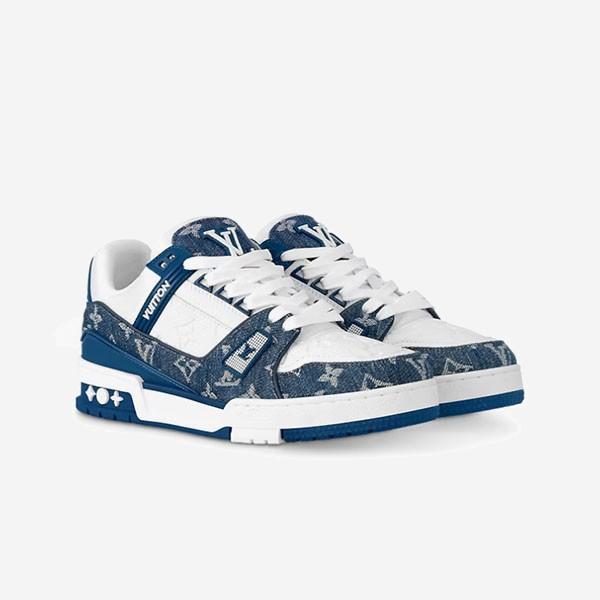 Louis Vuitton Trainer - Monogram Denim White Blue - Imagen 3