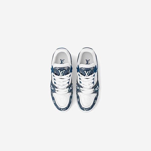 Louis Vuitton Trainer - Monogram Denim White Blue - Imagen 4