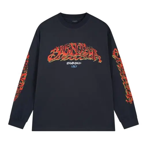 Balenciaga Offshore Long Sleeve T-Shirt Black