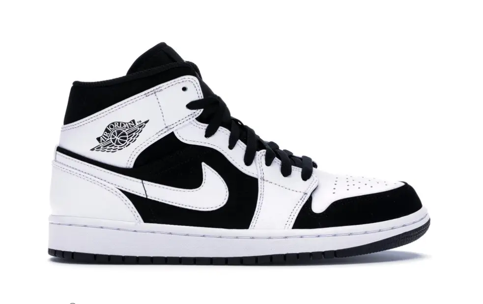 NIKE AIR JORDAN 1 MID WHITE BLACK - Imagen 2