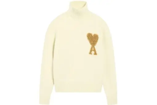 Ami Paris Ami De Coeur Pullover White/Gold
