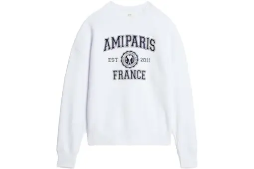 Ami Paris Logo Sweatshirt White