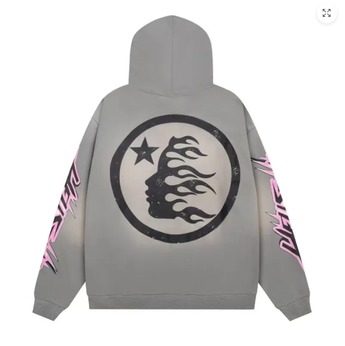 Hellstar Future Flame Hoodie Grey - Imagen 2