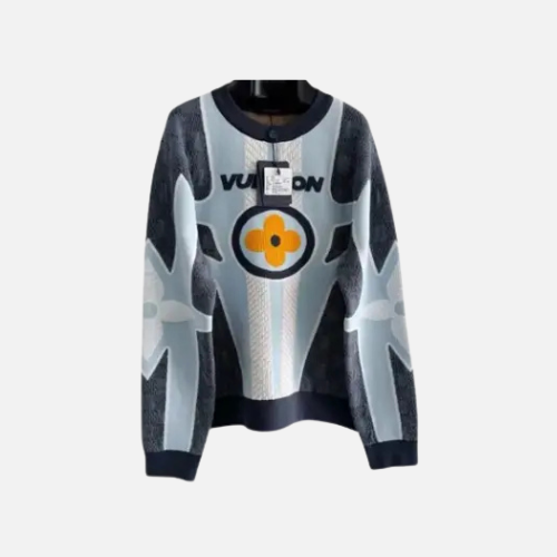 Louis Vuitton Quilted Cotton Blend Crewneck in gray tones