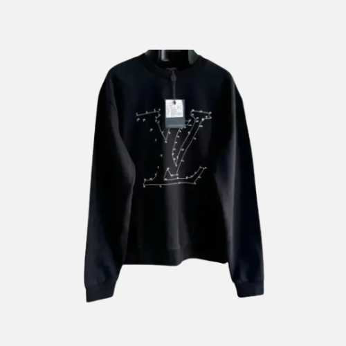 Louis Vuitton black Embroidered Crewneck sweatshirt