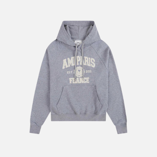 Hoodie Grey White Writing Ami