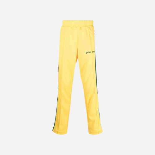 Palm Angels Classic Track Pants Yellow With Green Side Stripes