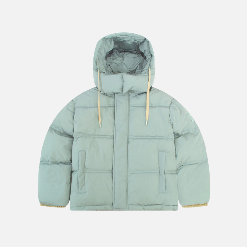 Ami Paris Technical Canvas Down Jacket Aquamarine Blue