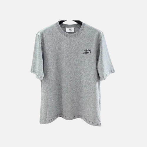 AMI Paris Ami De Coeur T-Shirt Gray Cotton