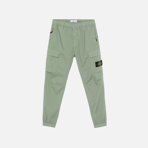 Stone Island Stretch-Cotton Cargo Trousers Sage Green