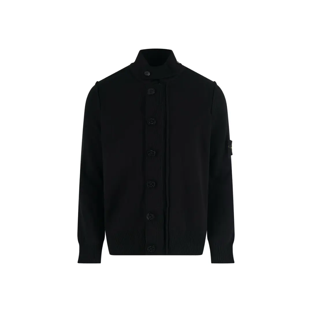 Stone Island Sweater Black Cardigan